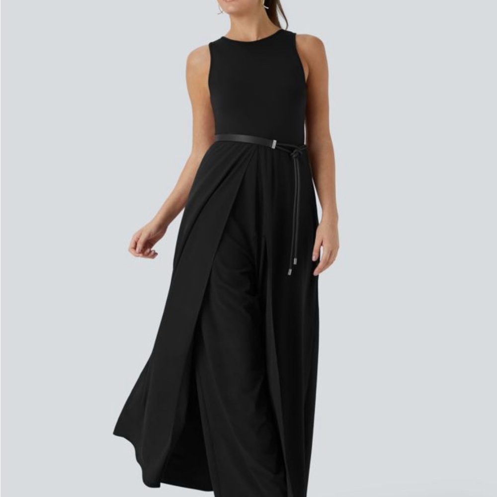 HALARA Breezeful™ Zipper Sleeveless Pocket Contrast Quick Dry Jumpsuit